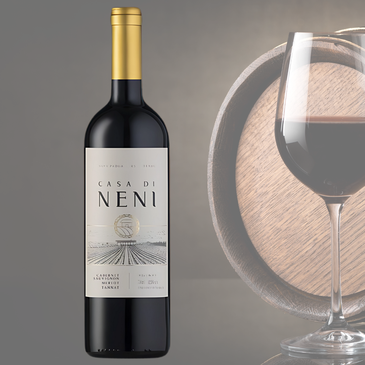 Descubra o Vinho Casa Di Neni: Equilíbrio entre Cabernet Sauvignon, Merlot e Tannat